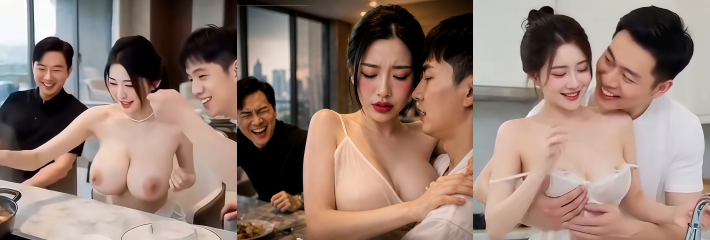 AI成人短剧 新剧首播 善良的嫂子 1-2集 透视白裙善良嫂子 在厨房被小叔揉胸深吻
