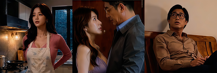 AI成人短剧《少妇白洁》第13-14集 校长突击强吻白洁 王琛突然回家最后会发现异样吗？