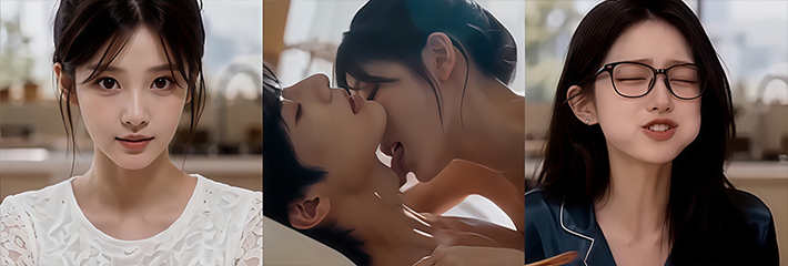 AI成人短剧《阳光合租屋》第4-5集 学长靠厨艺俘获四美 夏眠深夜主动表白 合租关系再升级！