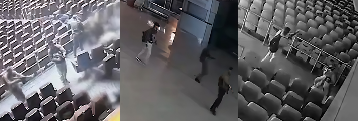 俄罗斯克罗库斯城 恐怖袭击监控画面首次曝光 抢手持枪行走 火灾爆发后观众仓皇逃生
