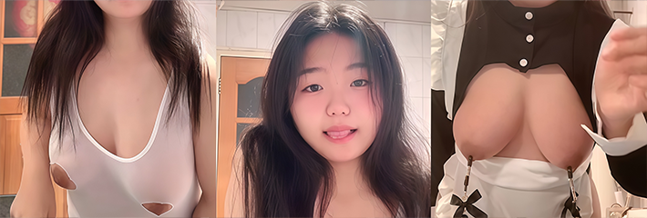 极品精神小妹 屁屁 大奶女仆装奶夹湿身诱惑 白背心双风格反差直接拉满