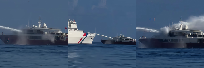 台湾海巡船高压水炮猛喷大陆渔船 金鲨号雷达动力失灵 船员安全受到严重威胁